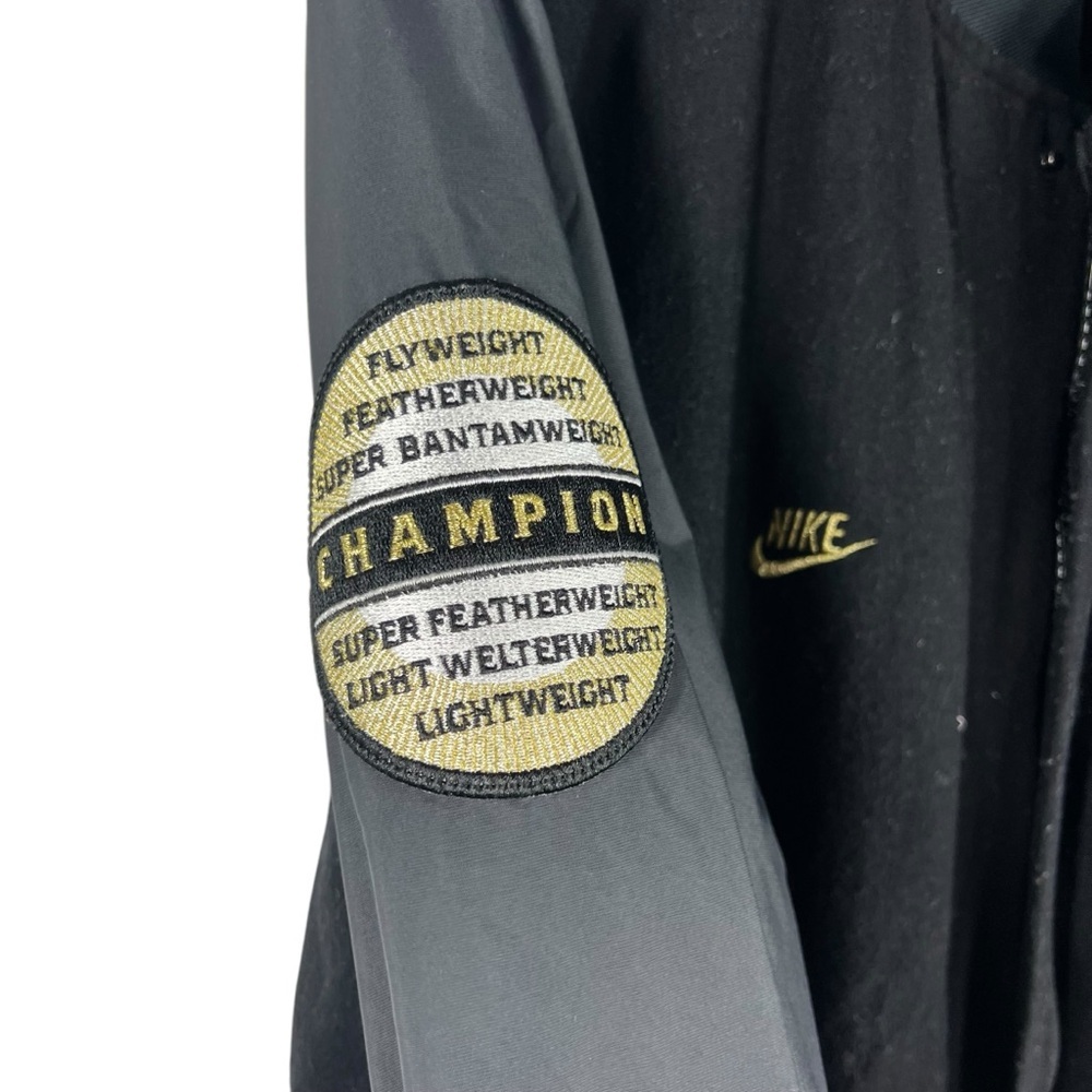 Rare MANNY PACQUIAO NIKE Destroyer Black Bomber Wool Varsity Jacket Men Size XL - Picture 6 of 11
